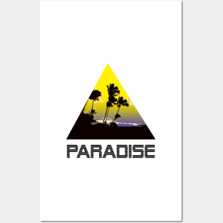 PARADISE ISLAND TSHIRT - MINIMALIST Posters and Art